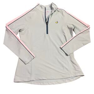 Masters Magnolia Lane Tech Women’s 1/4 Zip Athletic Top Size Med ANGC Golf Blue